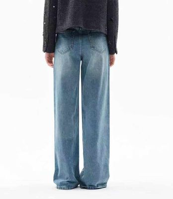 Jeans de cintura alta y piernas anchas para una silueta clásica y halagadora
