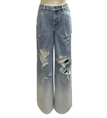 Bajo de denim de cintura alta para una silueta halagadora y de moda