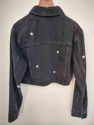Vintage Elegancia Cortada chaqueta de denim Moderna Edgy Busca Varios Trajes