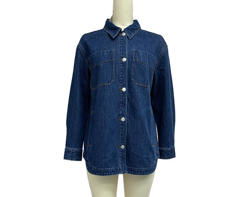 Camiseta de jeans de gran tamaño Camisa de denim para un estilo relajado y cómodo