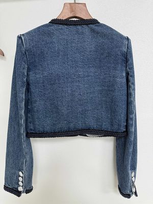Traje de blazer de denim lavado Jeans Blazer con un aspecto de gama alta texturizado
