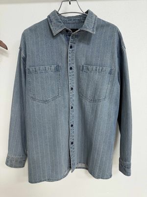 Camiseta de jeans vintage con patrones de jacquard con estilo