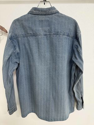 Camiseta de jeans vintage con patrones de jacquard con estilo